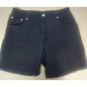 Levi's Denim Shorts High‎ Waist Dark Wash Mom Shorts Size 36